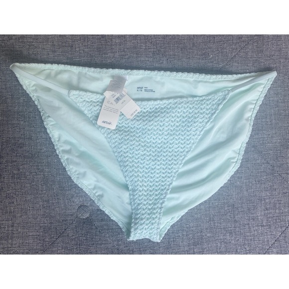 NWT Lof 2 Aerie Bikini Bottoms In Aqua Green Size XL Retails $72 - Picture 7 of 11